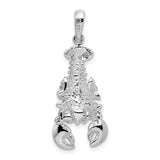 Sterling Silver Lobster Pendant with Detailed Crustacean Design, Nautical Ocean Amulet