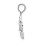 Sterling Silver Fleur de Lis Pendant, Classic French Symbol with Polished Finish, Unisex Jewelry Piece