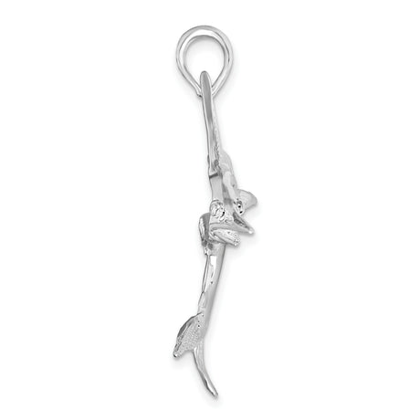 Sterling Silver Sailfish Pendant with Detailed Marine Design, Nautical Sea Life Charm for Men