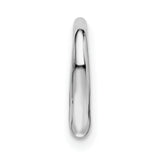 Polished Heart Slide Charm Pendant in Real 925 Sterling Silver