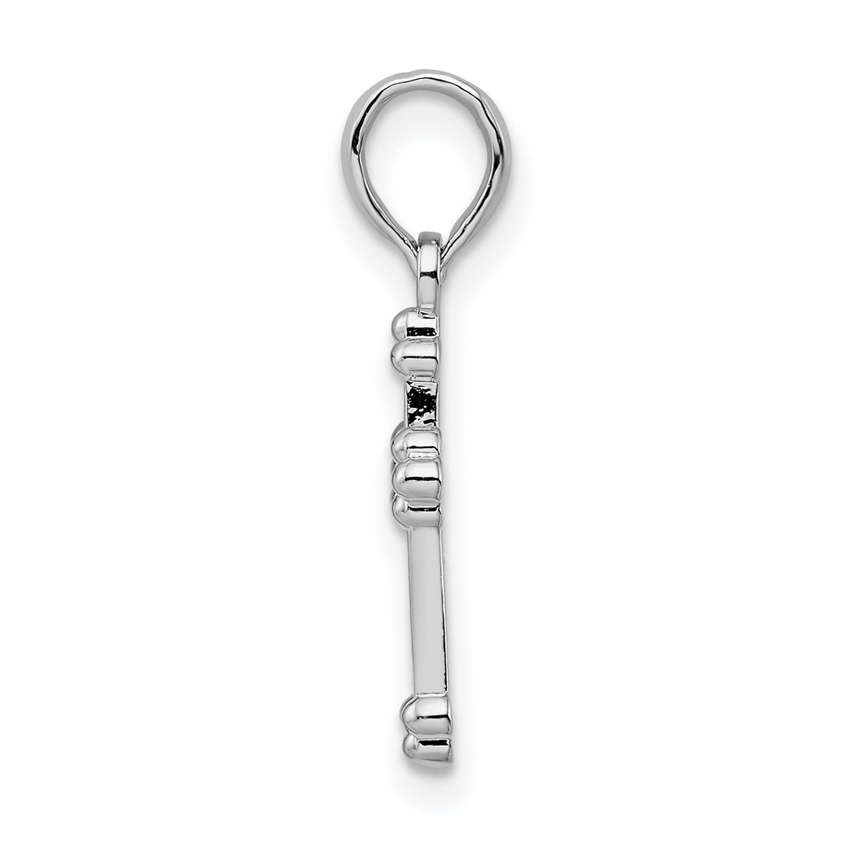 Sterling Silver Budded Cross Pendant, Smooth Polished Finish, Unisex Religious Jewelry