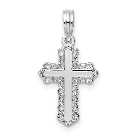 Sterling Silver Cross Pendant with Filigree Design, Religious Jewelry for Men and Women