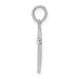 Sterling Silver Cross Pendant with Mirror Finish, Bold Latin Cross Design