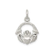 Sterling Silver Claddagh Pendant with Heart and Crown Symbol, Irish Celtic Jewelry