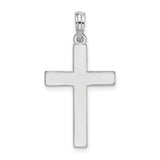 Sterling Silver Latin Cross Pendant with Mirror Polish, Minimalist Religious Charm for Men and Women