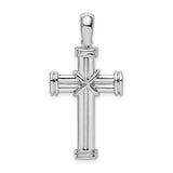 Sterling Silver Cross Pendant with Mirror Finish, Chunky Latin Cross Design for Men and Women