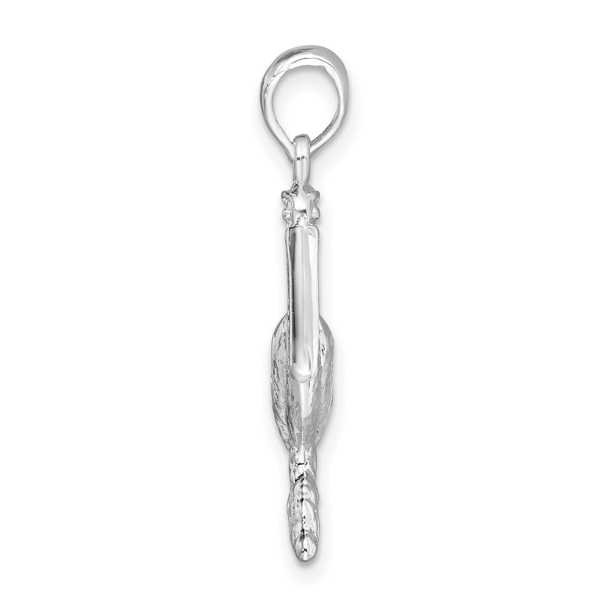 Large 3-D Standing Pelican Charm Pendant in Real 925 Sterling Silver