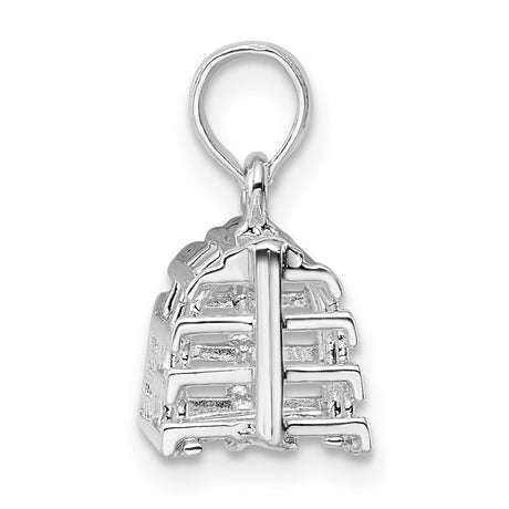 Sterling Silver Keyboard Pendant with Detailed Layout Design, Unisex Gamer Tech Jewelry
