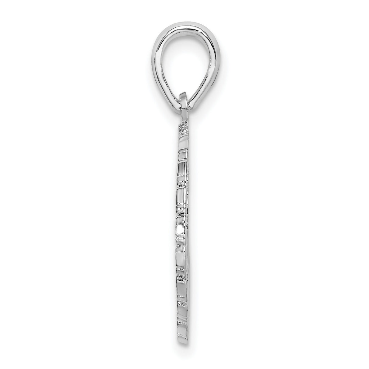 Sterling Silver Jamaica Pendant with Palm Tree Cutout, Island Travel Charm for Unisex Jewelry