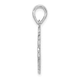 Sterling Silver Jamaica Pendant with Palm Tree Cutout, Island Travel Charm for Unisex Jewelry