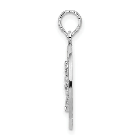 Sterling Silver Jamaica Pendant with Crab Design, Unisex Cultural Travel Charm
