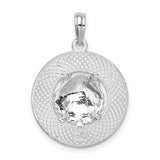 Sterling Silver Scallop Shell Pendant with Jamaica Engraving, Ocean Travel Theme