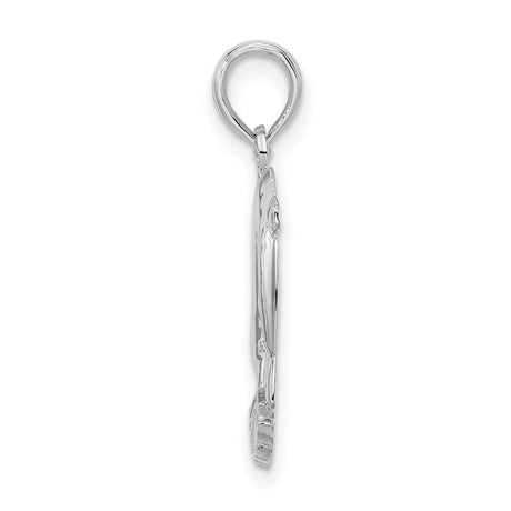 Sterling Silver Pendant with Two Dolphins Forming Circle, Jamaica Island Engraving
