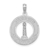 Sterling Silver Lighthouse Pendant, Nautical Mystic CT Charm, Coastal Maritime Jewelry