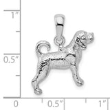 Sterling Silver Dog Pendant with Detailed Hound Design, Symbol of Loyalty and Protection