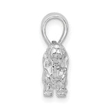 Sterling Silver Basset Hound Pendant, 3D Dog Charm with Detailed Design, Pet Memorial Jewelry
