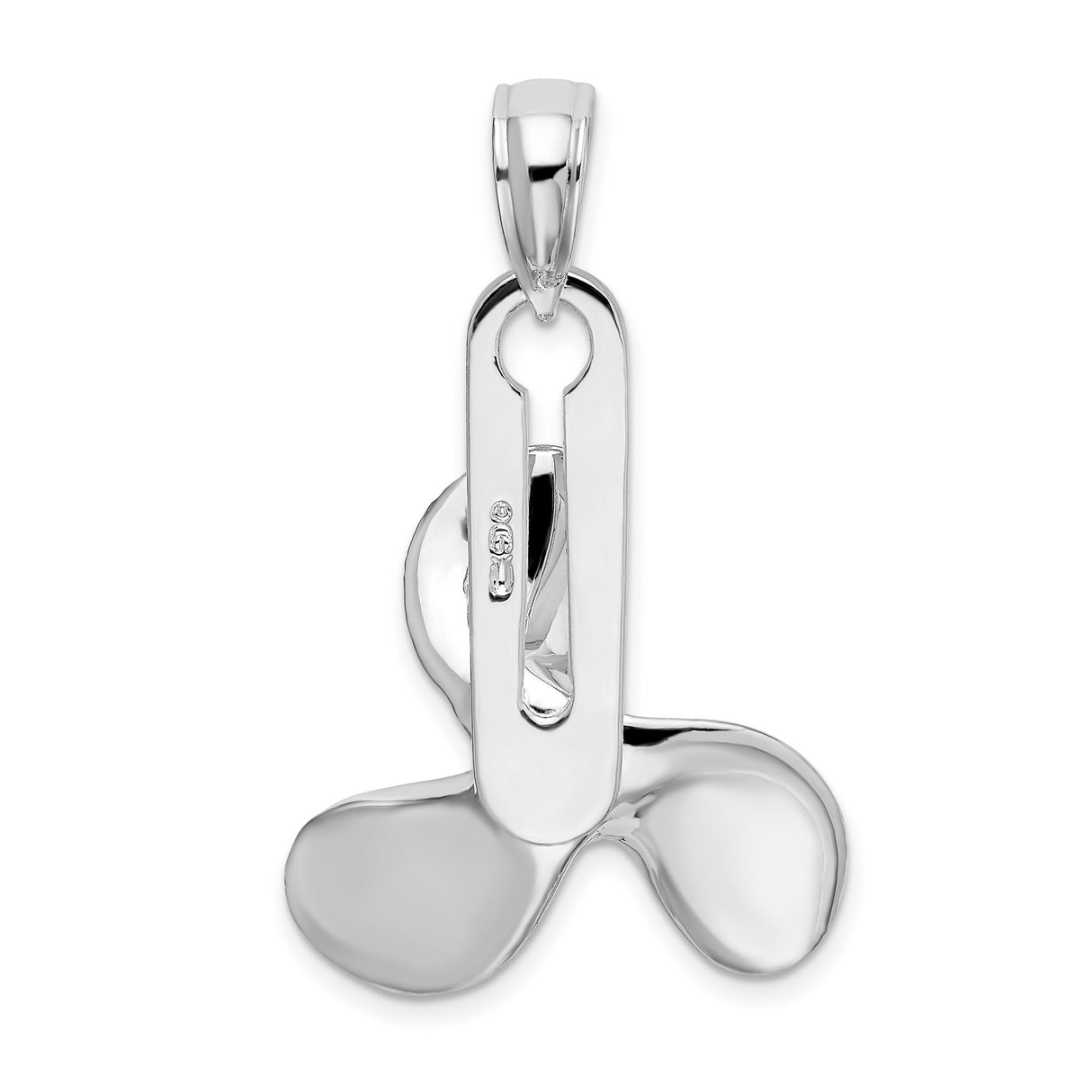 Sterling Silver Boat Propeller Pendant, Three Blade Marine Charm, Nautical Adventure Jewelry