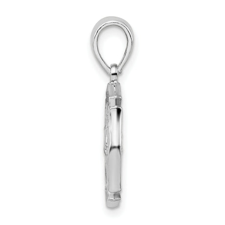 Sterling Silver Firefighter Pendant with Maltese Cross, Axe, Ladder, and Helmet Symbols