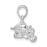 Sterling Silver Scuba Diver Pendant with Full Gear and Fins, Nautical Adventure Charm