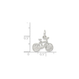 Sterling Silver Bicycle Pendant or Charm, Minimalist Cycling Jewelry for Women and Unisex Riders