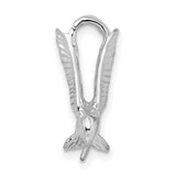 Sterling Silver Hummingbird Pendant with Detailed Wings, Nature Inspired Bird Jewelry for Women