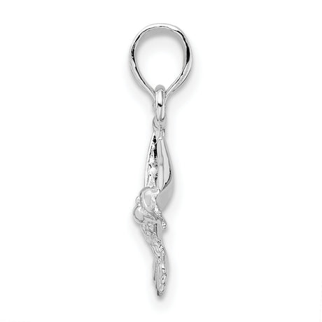 Sterling Silver Hummingbird Pendant with Detailed Wings and Beak, Symbolic Nature Jewelry for Women