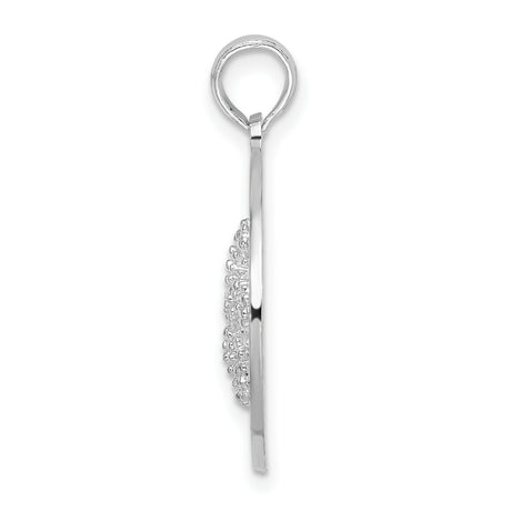 Sterling Silver Starfish Pendant with Fort Myers Beach Florida Text and Ocean Charm