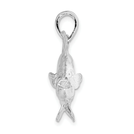 Sterling Silver Tuna Fish Pendant with Lifelike Ocean Detailing, Nautical Fishing Charm