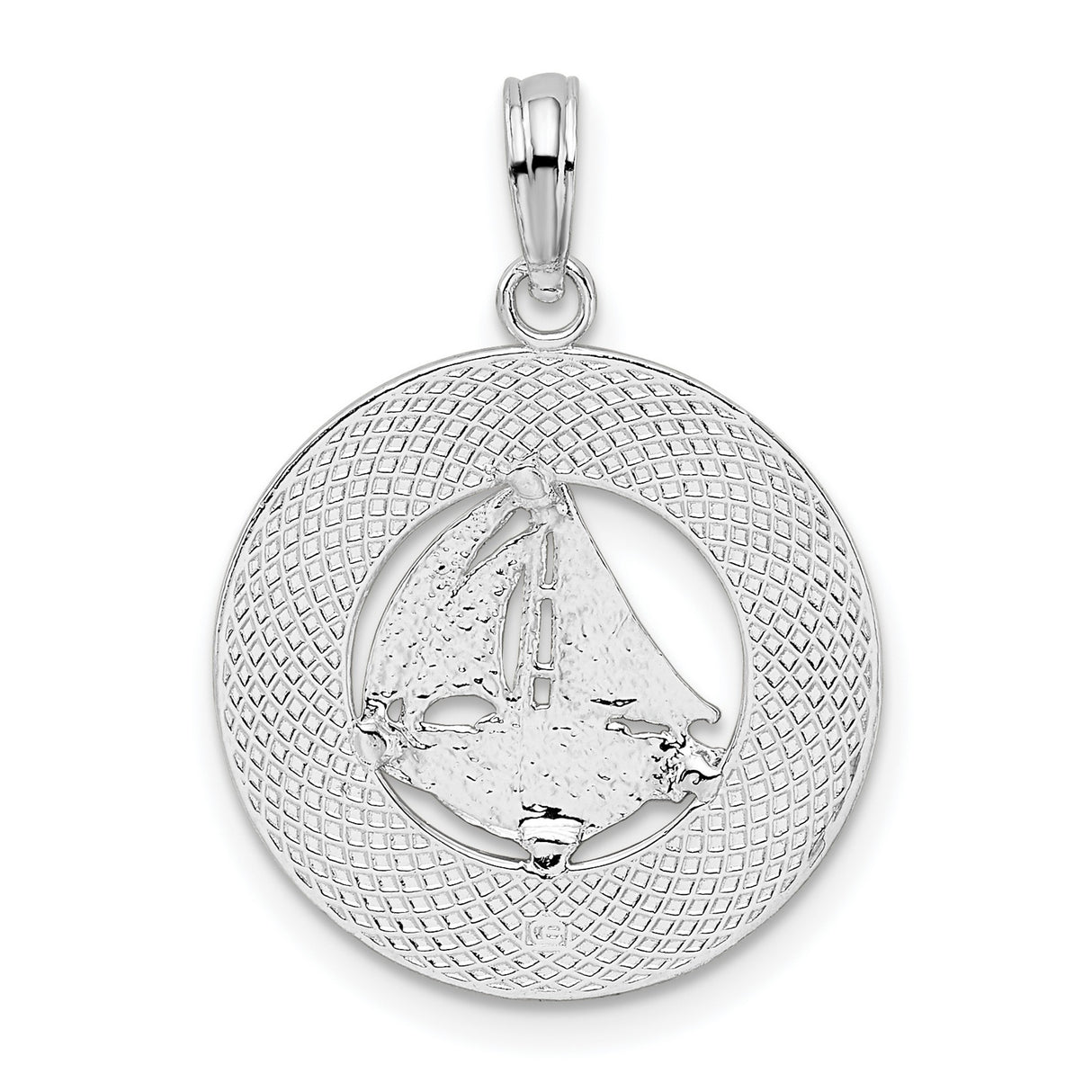 Sterling Silver Sailboat Pendant with Pentwater Michigan Engraving, Nautical Lake Life Jewelry