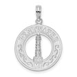 Sterling Silver Lighthouse Pendant with Pentwater Michigan Engraving, Nautical Travel Charm