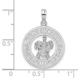 Sterling Silver Turtle Pendant with Pentwater Michigan Coastal Design