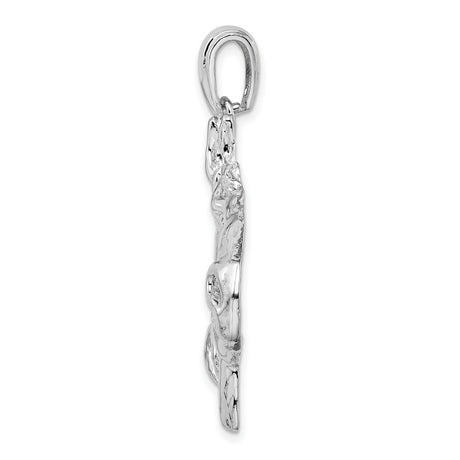 Sterling Silver Horse Head Pendant with Detailed Equestrian Profile for Women or Unisex