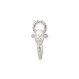 Sterling Silver Motorcycle Charm Pendant, Biker Jewelry with Adventure Theme for Men or Unisex Riders