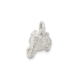 Sterling Silver Motorcycle Charm Pendant, Biker Jewelry with Adventure Theme for Men or Unisex Riders