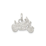 Sterling Silver Motorcycle Charm Pendant, Biker Jewelry with Adventure Theme for Men or Unisex Riders