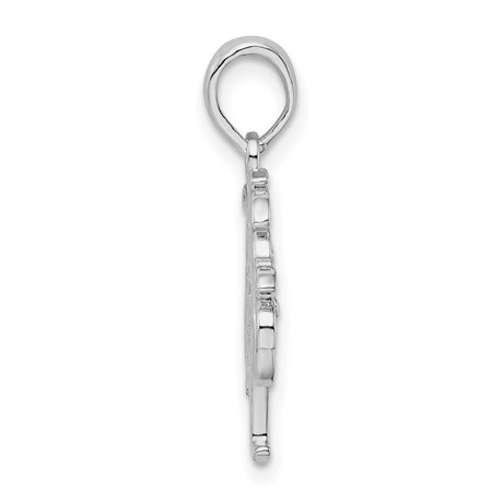 Sterling Silver Palm Tree Pendant with Tropical Silhouette Design