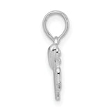Sterling Silver Mom Pendant with Heart Accent, Script Style Family Jewelry