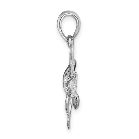 Sterling Silver Swordfish Pendant, Realistic Ocean Life Detail, Nautical Theme for Men and Unisex Wear