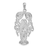 Sterling Silver Lobster Pendant, Realistic Nautical Marine Life Design for Men and Women