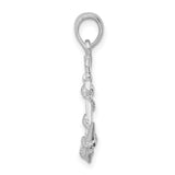 Sterling Silver Anchor Pendant with Rope Detail, Nautical Theme, Christian Jewelry for Men or Women