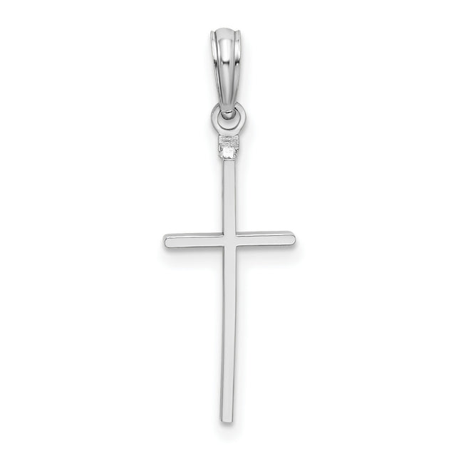 Sterling Silver Cross Pendant, Minimalist Latin Style Religious Jewelry for Men and Women
