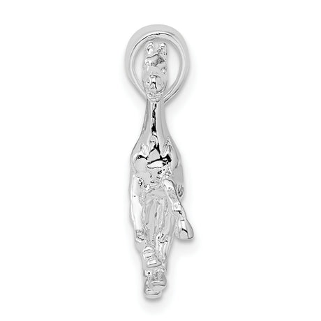 Sterling Silver Horse Pendant with Detailed Trotting Horse Design, Western Style for Women or Unisex