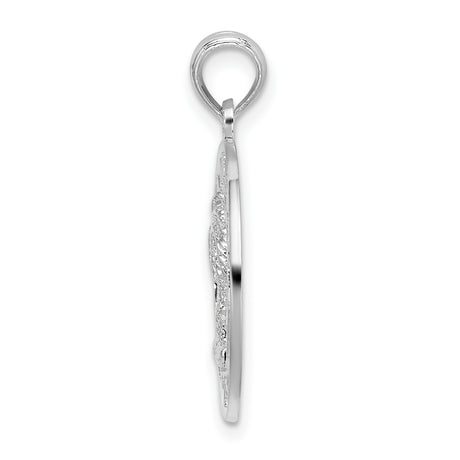 Sterling Silver Palm Tree Pendant with Sanibel Engraving, Tropical Beach Charm
