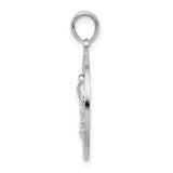 Sterling Silver Flamingo Cutout Pendant, Tropical Beach Wildlife Charm, Sanibel Island Inspired