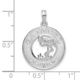 Sterling Silver Flamingo Cutout Pendant, Tropical Beach Wildlife Charm, Sanibel Island Inspired