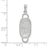 Sterling Silver Mezuzah Pendant with Textured Surface and Hebrew Inscription