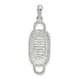 Sterling Silver Mezuzah Pendant with Textured Surface and Hebrew Inscription