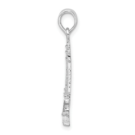 Sterling Silver Lighthouse Pendant with Nautical Charm, Coastal Theme Jewelry