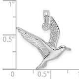 Sterling Silver Bird Pendant with Flying Seagull, Nature and Ocean Totem Jewelry