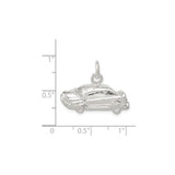 Sterling Silver Car Pendant Charm with Detailed Sedan Design, Unisex Automotive Theme Jewelry